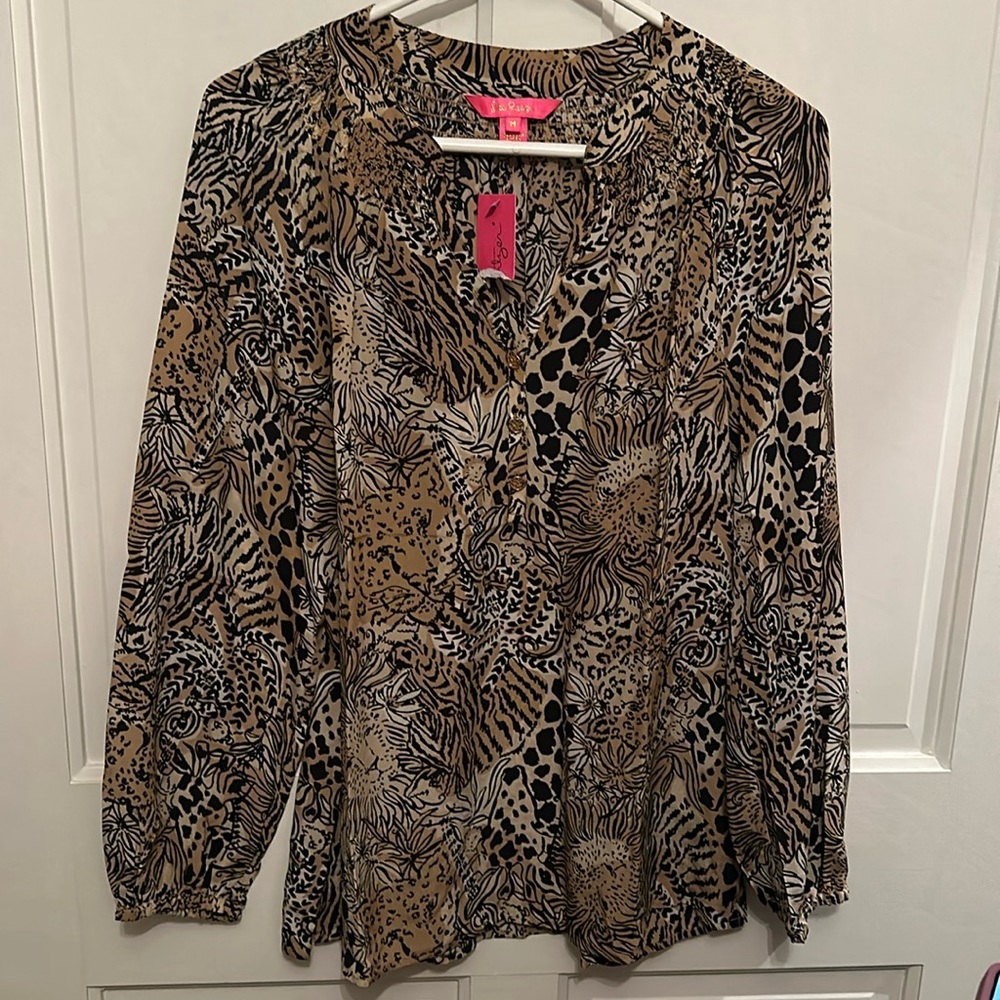 Animal print blouse